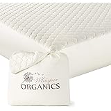 Whisper Organics 100% Organic Cotton Quilted Mattress Cover, 17" Deep - GOTS Certified (King)
