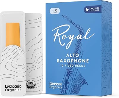 D'Addario Royal Organic Alto Sax Reeds 1.5 10-Pack