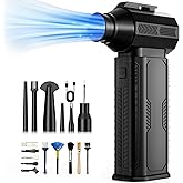 ZOAIVR Compressed Air Duster, 130,000RPM Ultra-Powerful Cordless Electric Air Duster with Rechargeable Battery, 4-Gear Adjust
