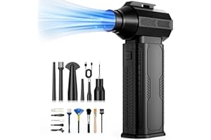 ZOAIVR Compressed Air Duster, 130,000RPM Ultra-Powerful Cordless Electric Air Duster with Rechargeable Battery, 4-Gear Adjust