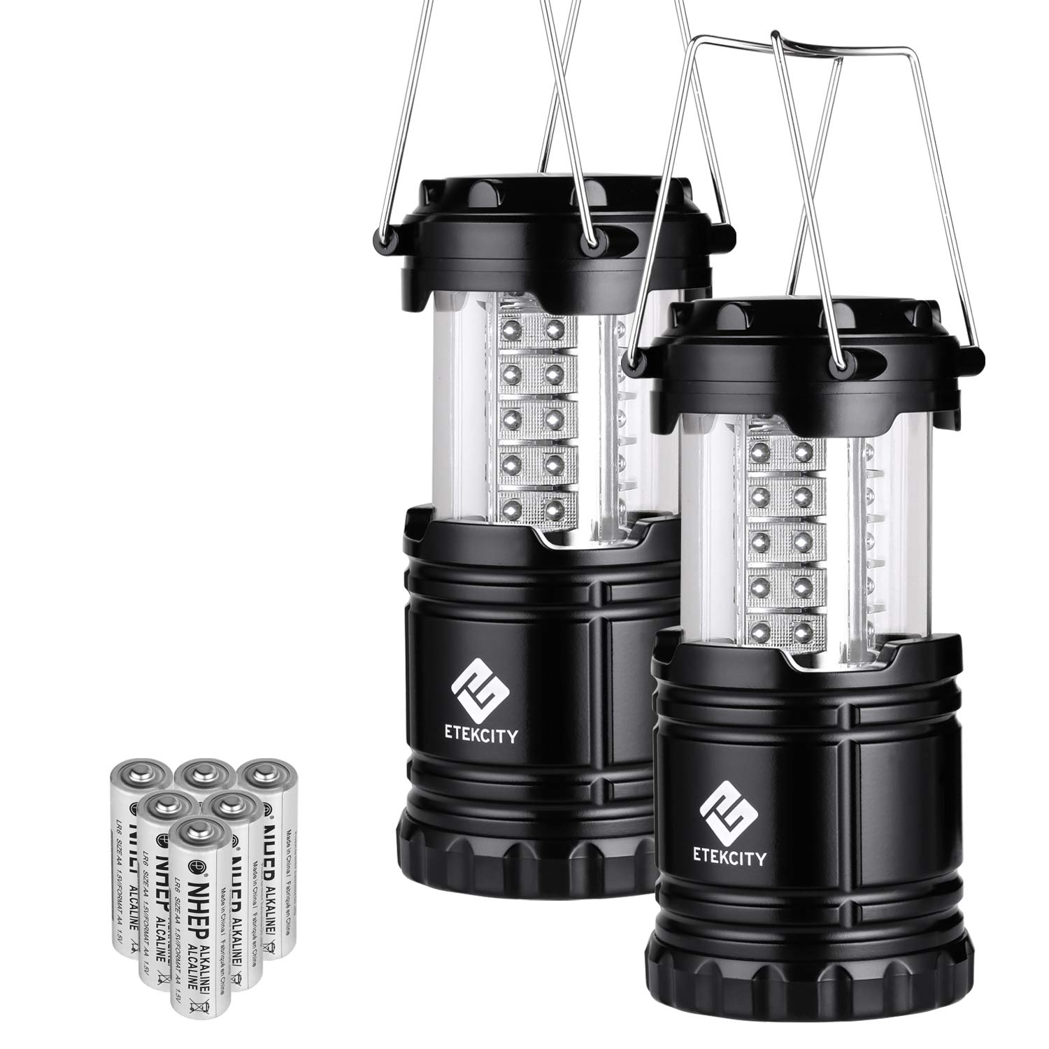 Etekcity LED Camping Lantern Collapsible Flashlight Portable Lamp AA