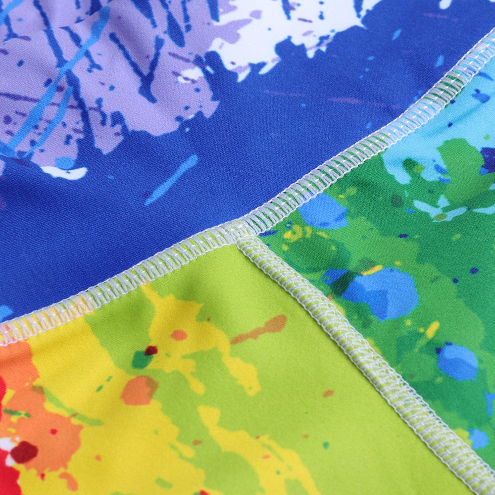 TUONROAD High Waist Printed Leggings Tummy Control Fitness Active Workout Running Jogging Gym Yoga Pants Activewear (Tie-Dyed-1, L)