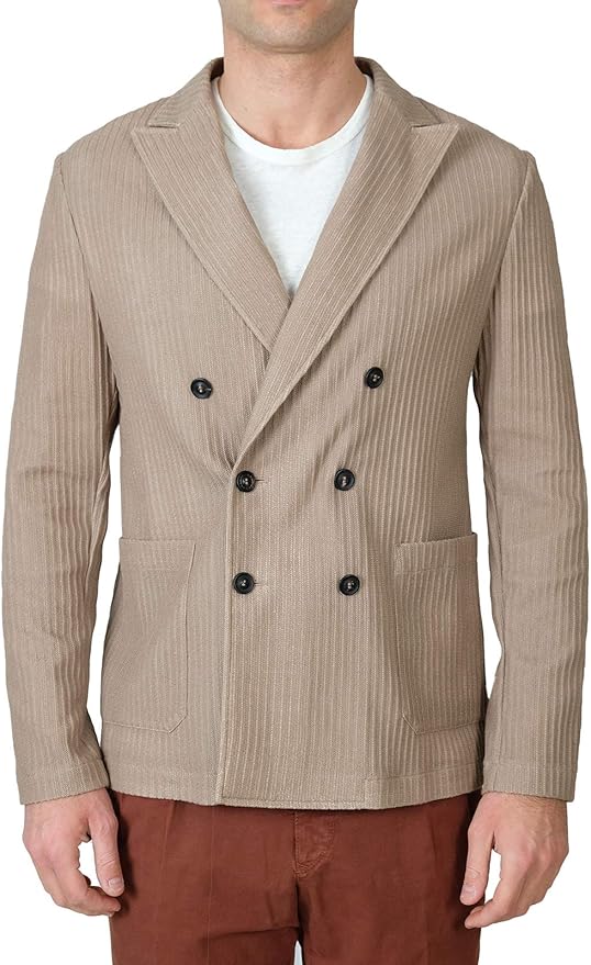 TJACKET MOD. G500S54335R Giacca Maglia Doppio Petto Uomo Beige L