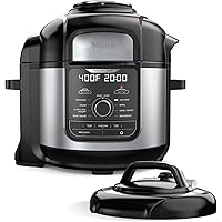 Ninja FD401 Foodi 8-qt. 9-in-1 Deluxe XL Cooker & Air Fryer-Stainless Steel Pressure Cooker, 8-Quart, (Renewed)