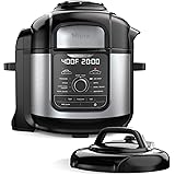 Ninja FD401 Foodi 8-qt. 9-in-1 Deluxe XL Cooker & Air Fryer-Stainless Steel Pressure Cooker, 8-Quart, (Renewed)