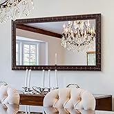 Autdot Large Mirrors for Wall Decor, 48'' x 24'' Antique Brozne Wall Mirror with Bamboo-Joint Design, Rectangular Decorative Mirrors for Bathroom, Entryway, Dining Room, Fireplace