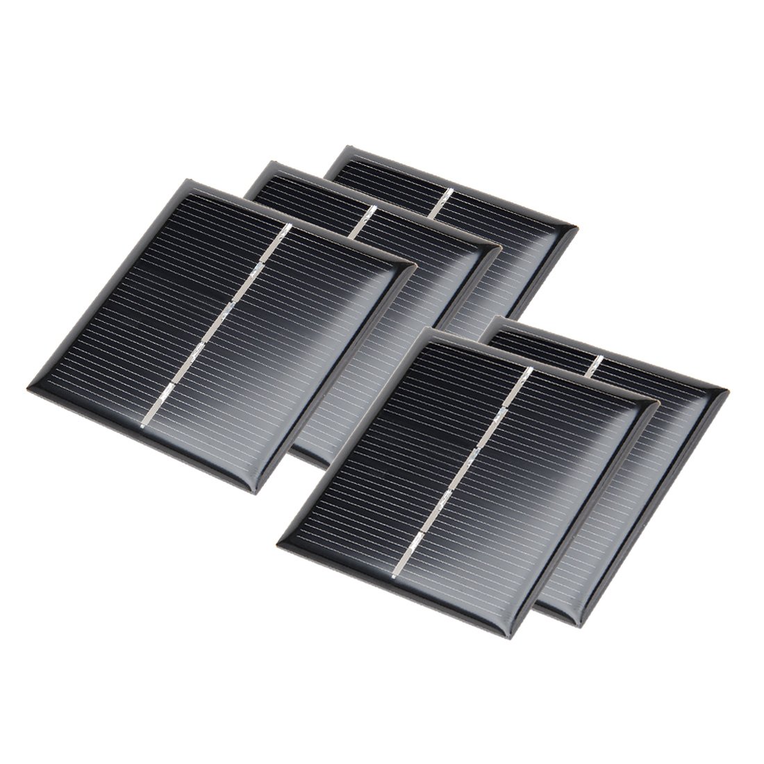 sourcingmap 5Pcs 2.5V 120mA Poly Mini Solar Cell Panel Module DIY for Light Toys Charger 59.8mm x 59.8mm