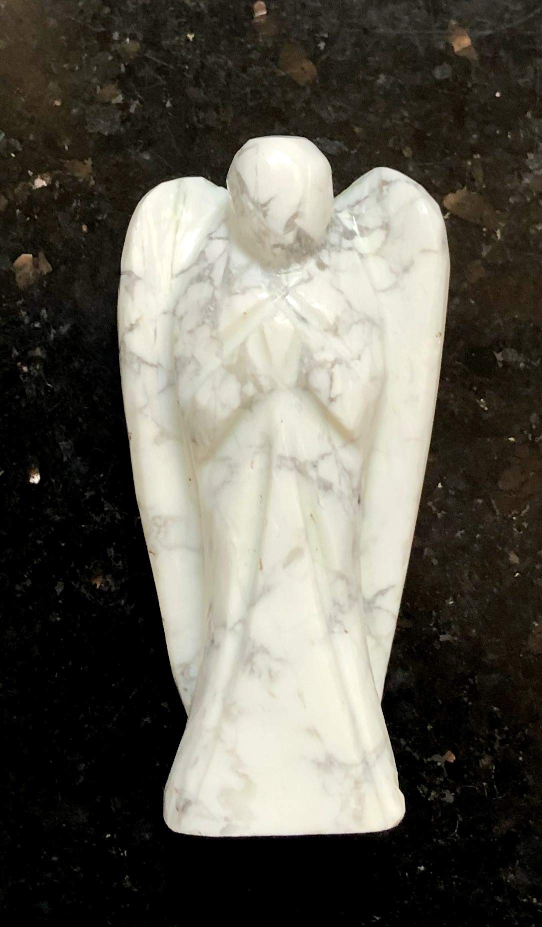 crystalmiracle Howlite Gemstone Fairy Guardian Angel Crystal Healing Reiki Feng Shui Gift Wellness Peace Meditation Handcrafted