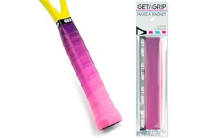 Get A Grip - Custom Tennis Racket Grip Tape - Anti-Slip/Quick-Drying Tennis Overgrips - Precut Badminton Racket Grip with Finishing Tape
