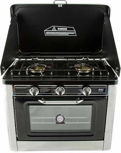 NJ The right choice NJ CO-01 Camping Gas Oven 2 Burner Portable Stove LPG