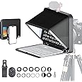 LENSGO Portable Teleprompter for iPad Tablet Smartphone DSLR Camera 8'', APP Compatible with iOS & Android System for Online Teaching Vlog Live Streaming Interview (TC7 for phond/ipad/Camera)