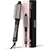 Farery Thermal Brush 5 Adjustable Temps, 1.5 Inch Hot Curling Brush for Big Bouncy Curls, Non-Blowing Heated Round Brush, Ceramic Curling Wand for Medium & Long Hair, Dual Voltage for Travel