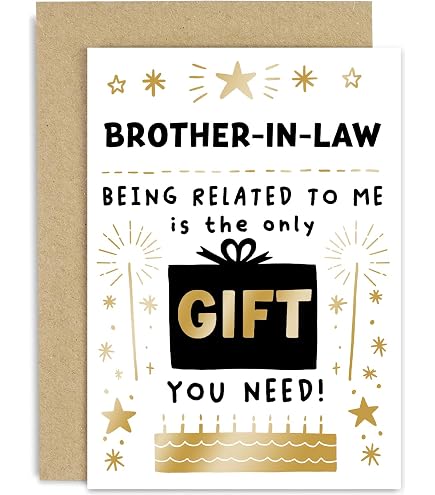 Lustige Geburtstagskarte Für Schwager – 'You're The Best Brother-In-Law Keep That Shit Up', 12,7 X 17,8 Cm