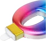 Unique Metallic Rainbow Number 6 Birthday Candle 3D Topper view 2