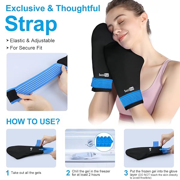 SUZZIPAD FOOT ICE PACK COOLING SOCKS AND COLD GLOVES FOR CHEMOTHERAPY, CHEMO COMFORT ITEMS, IDEAL FOR SOOTHING HAND AND FEET DISCOMFORT, L