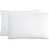 Bare Home Flannel Pillowcases 100% Cotton (Standard Set of 2, White) | Velvety Soft, Cozy, Double Brushed, Heavyweight, Warm, Premium 100% Cotton