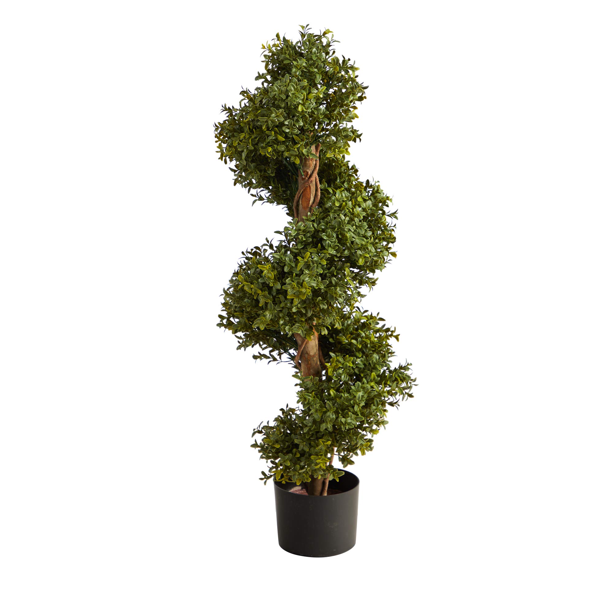 Photo 1 of (used)(see all images) Nearly Natural Boxwood Topiary Spiral Artificial Tree (Indoor/Outdoor)