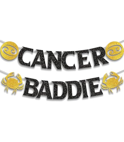 Cancer Season Banner – Geburtstags-Deko Mit Glitzer-Buchstaben Für Krebs-Partys
