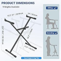 GLEAM Keyboard Stand Digital Piano Stand