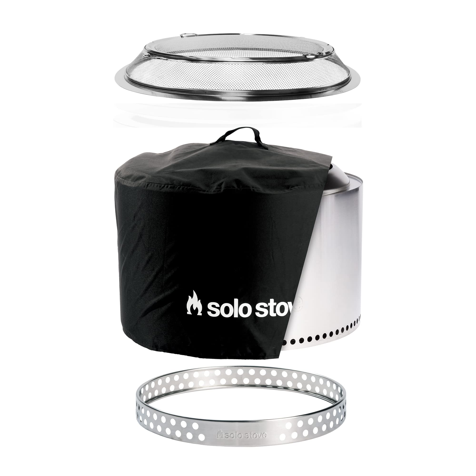 Photo 1 of *INCOMPLETE*  Solo Stove Yukon Big Yard Bundle 2.0 | Incl. Yukon Smokeless Fire Pit with Stand, Shelter, Shield, Portable for Wood Burning, Removable Ash Pan, Stainless Steel, H: 19.8in x Dia: 27in, 50.85lbs