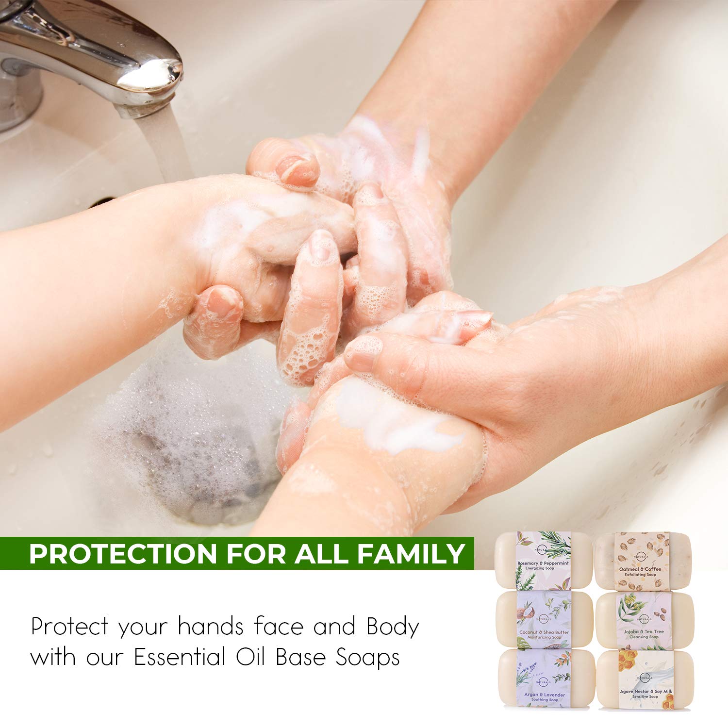 O Naturals 6 Piece Moisturizing Body Wash Bar Soap Collection. Hand Soap, Acne Soap 100% Natural Organic Ingredients & Therapeutic Essential Oils. Vegan Gift Set Triple Milled Women & Men 4oz Each : Beauty
