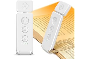 Glocusent 12 LED Rechargeable Book Light, Clip-on Reading Light with 5 Colors & 5 Brightness Levels, Up to 100Hrs Runtime, Eye-Caring Reading Lights for Books in Bed, Perfect for Book Lovers, Kids