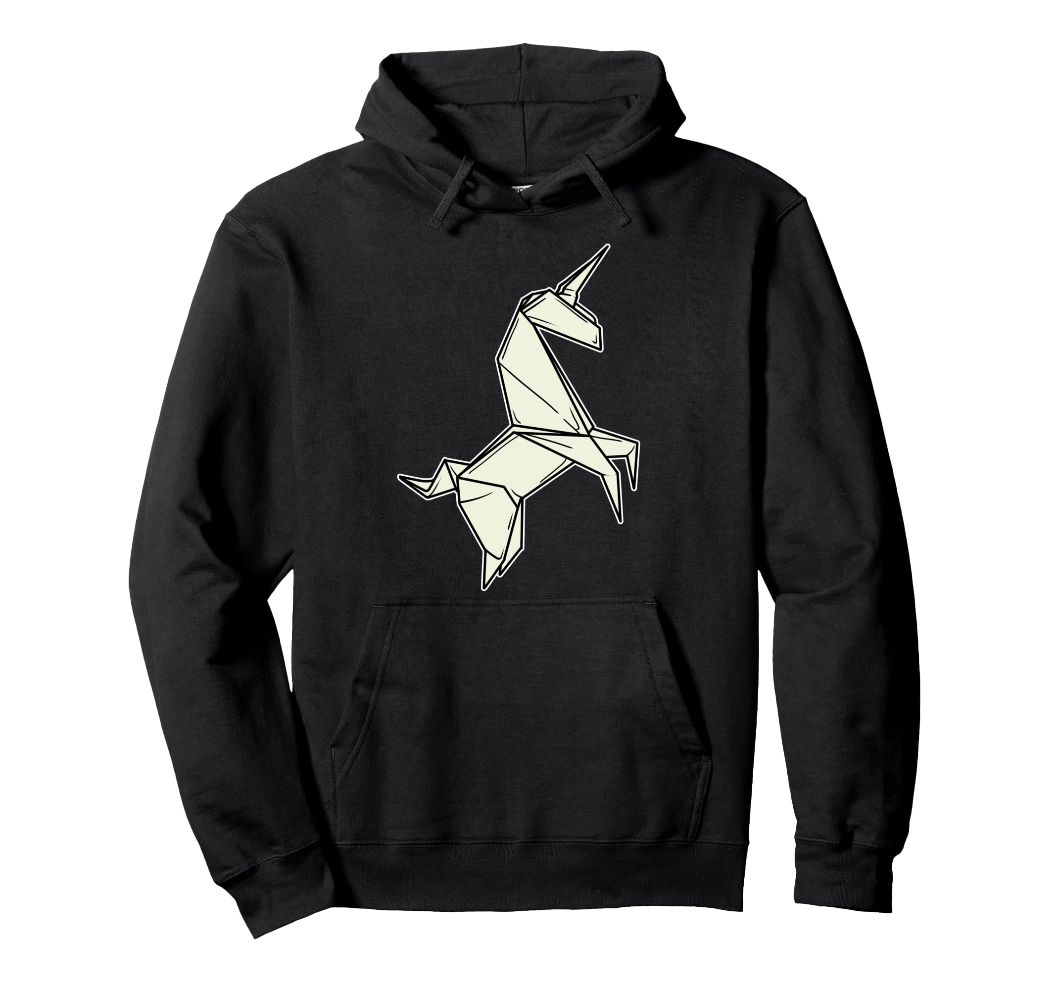 Funny Origami Paper Unicorn Folding Fold Kirigami Art Pullover Hoodie