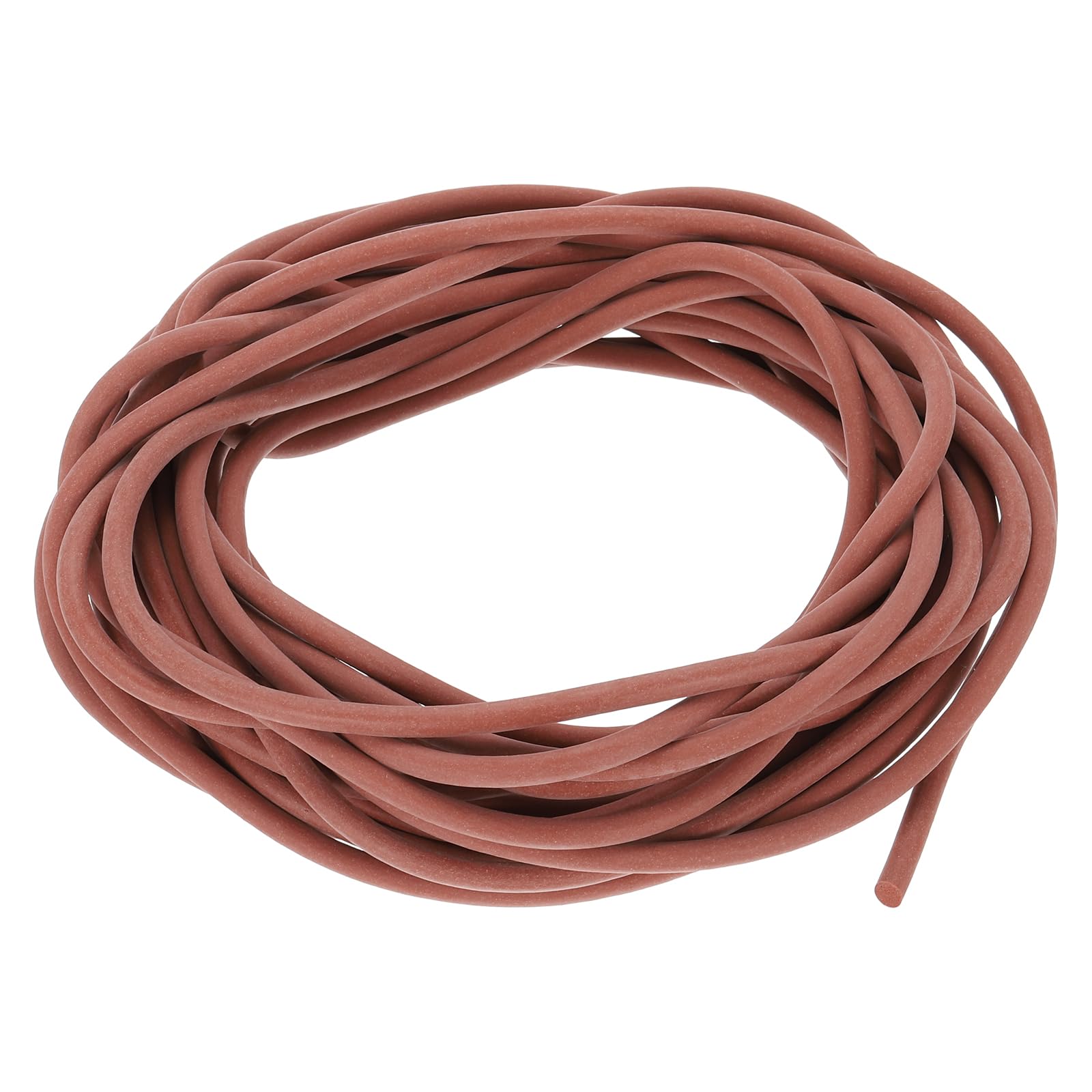 PATIKIL Silicone Foam Seal Strip, 10Meters(32.8Ft) 5mm(0.2") Dia Round High Density Solid Sponge Rubber Weather Stripping Cord for Sealing Gap Blocker Insulation, Red