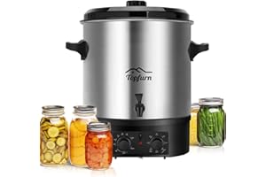 24.5QT Electric Water Bath Canner with Adjustable Temp & Timer - Digital Electric Canner for Home Canning, Preserving Jars, S
