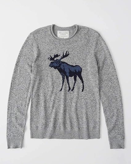 Amazon Abercrombie Fitch アバクロンビーアンドフィッチ メンズ ムース柄ニット セーター Mens Marled Icon Sweater Marled Light Grey 175 1 0043 010 並行輸入品 Xxl セーター 通販