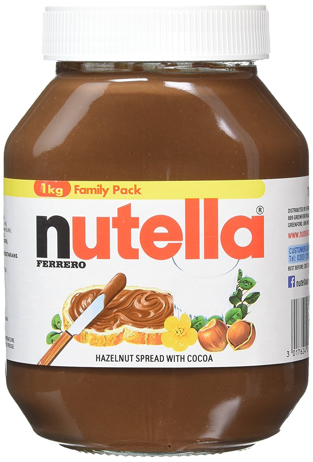 Buy FERRERO Nutella Hazelnut Chocolate Spread, 1kg (Pack of 6) Online