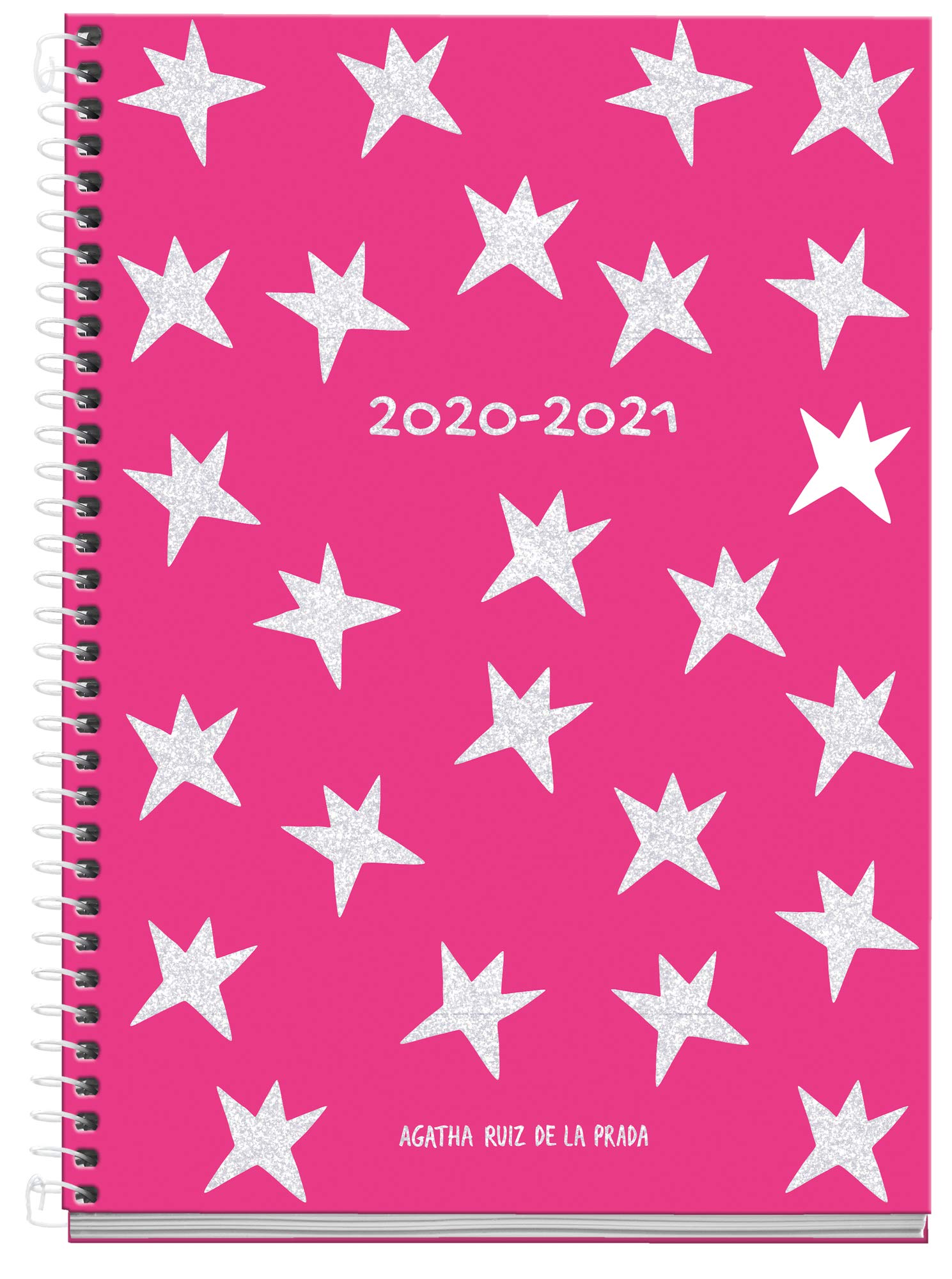 Sparkle Miquelrius Pink Catalan Glitter Plus School Diary 155x213mm Week View 2020
