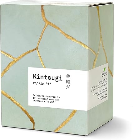 Kintsugi Repair Kit Repair Your Own Ceramics With Gold Glue Includes Two Beautiful Practice Bowls Amazon Co Uk Kitchen Home