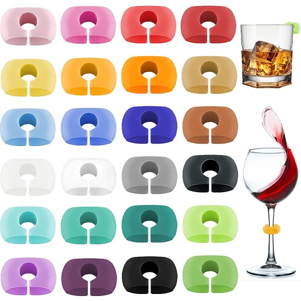 Marqueurs Verre Lama - Lot De 6, Silicone Alimentaire - Pour Différencier Les Verres En Fête, Anniversaire - 7