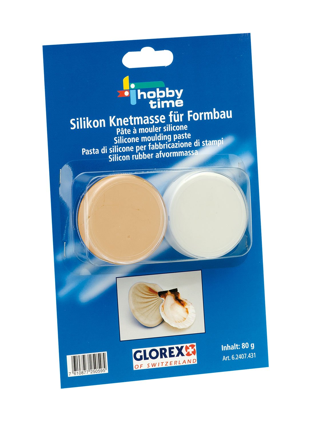 Glorex 6 2407 431 Silicone Modelling Clay 2 Components – 2 x 40g