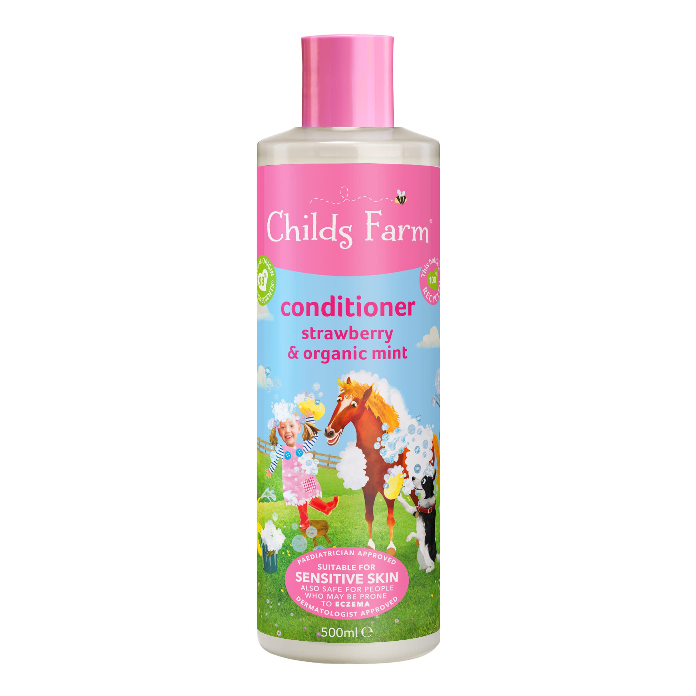 Childs Farm | Kids Conditioner 500ml| Strawberry & Organic Mint | All Hair Types | Conditions & Nourishes | Suitable for Dry, Sensitive & Eczema-prone Skin & Scalp โ image 1