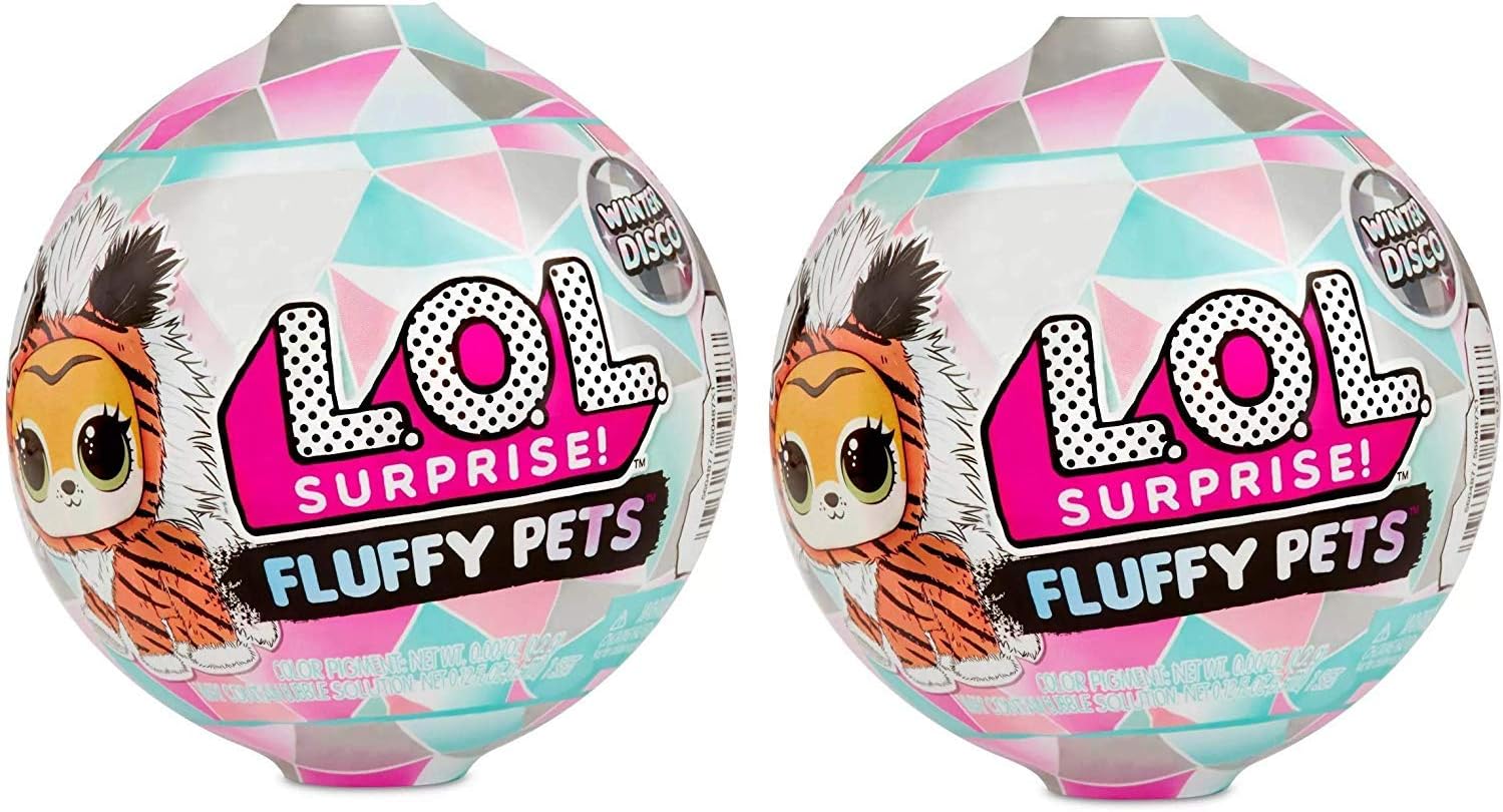 Winter Disco L.O.L Surprise - Set of 2 Fluffy Pets (9 Surprises Each)