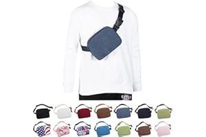 AUSION Belt Bags for Women Men, Hands Free Waist Shoulder Bag Purse Lightweight Fanny Pack Crossbody Bag for Any Outdoor & Indoor Activities