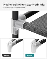 SONGMICS Fabric Wardrobe 6 Shelves Hanging Rail 168 cm Black RYG84H view 7