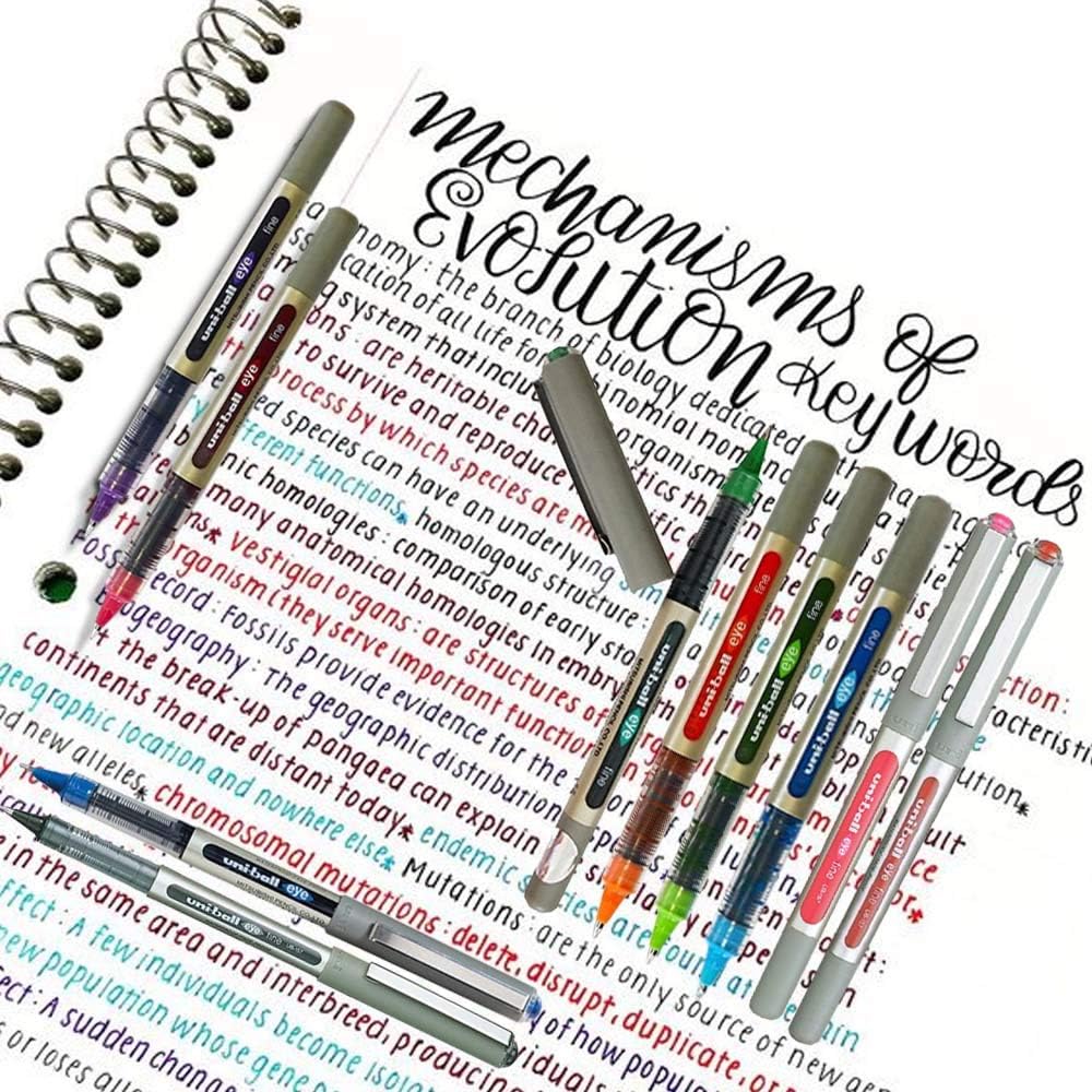 Uni-Ball EYE UB-157 Rollerball Pen 0.7mm Ball [Pack of 10] One of each colour: Office Products