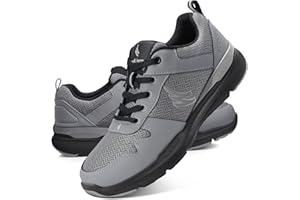 WALK·HERO COMFORT AND SUPPORT Walking Shoes for Men with Arch Support - Orthopedic Comfortable Sneakers for Plantar Fasciitis - Breathable Non Slip Shoes for Flat Feet & Pain Relief