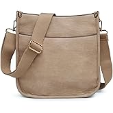 Posie Crossbody Bags for Women Trendy Vegan Leather Hobo Purses Shoulder Handbags with Wide Adjustable Guitar Strap