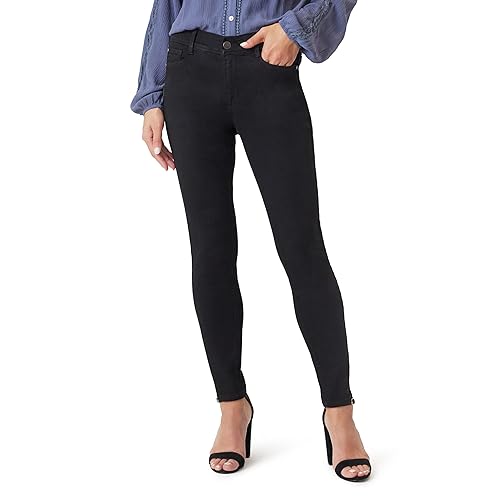 Angels Forever Young Women's 360 Sculpt Skinny Mid-Rise Jeans, Onyx/Black, 18 Plus