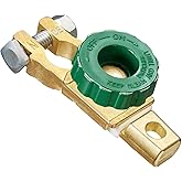 Universal Battery Master Disconnect Switch Battery Terminal Link Switch Isolator with Green Knob 12V or 24V Car Truck Boat Ve
