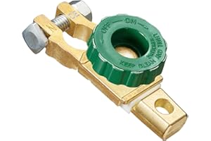 Commutateur de batterie universel avec bouton vert 12 V ou 24 V pour voiture, camion, bateau