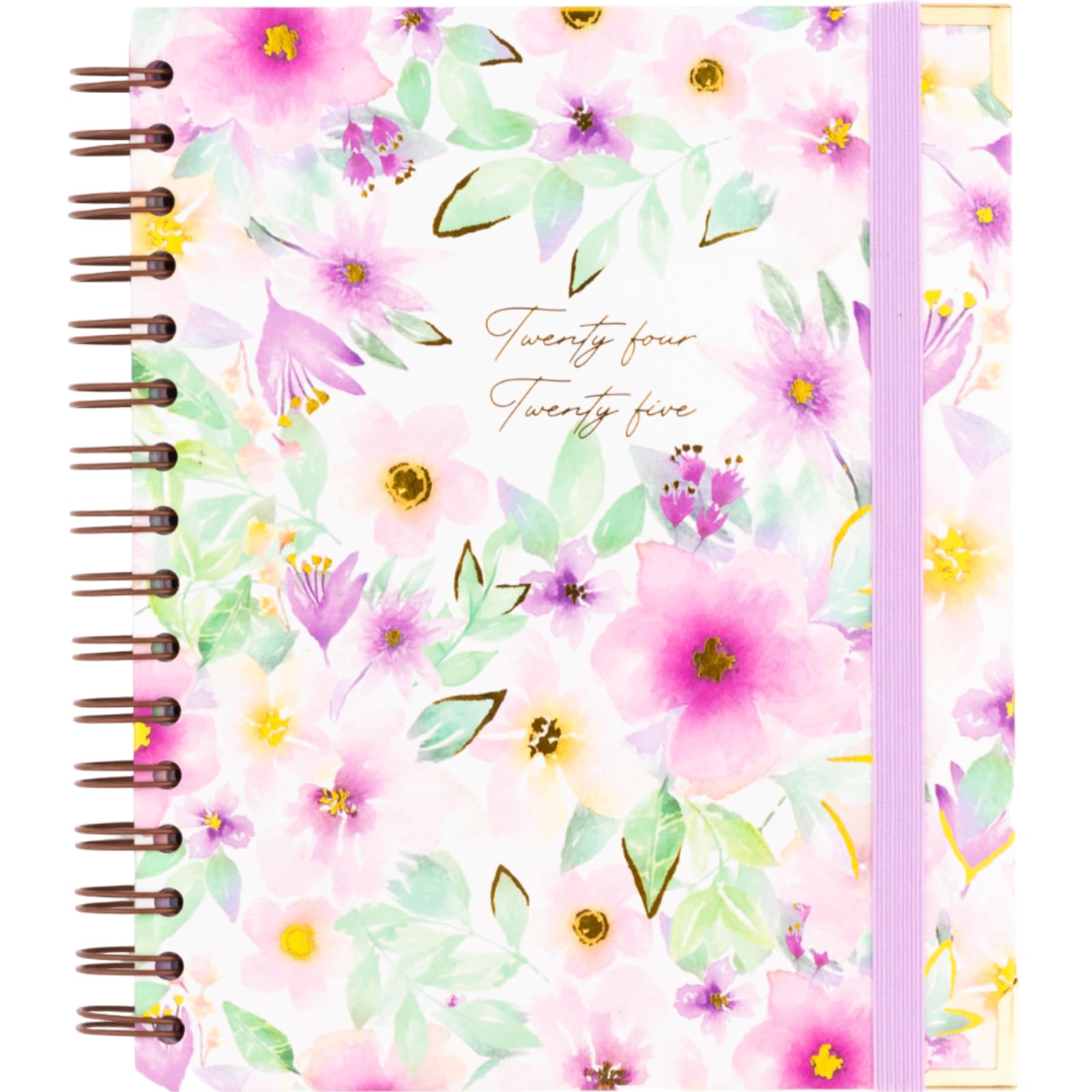 Takenote 2024 Diary 2025 – Day Per Page, A5 Size (16.5 x 20.5 cm), Index with Each Month, Wire'o Ring Binding, Spanish and English, September to August – Valentina