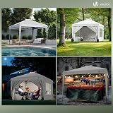VOUNOT 3m x 3m Pop Up Gazebo with Sides Central Lock System White view 4