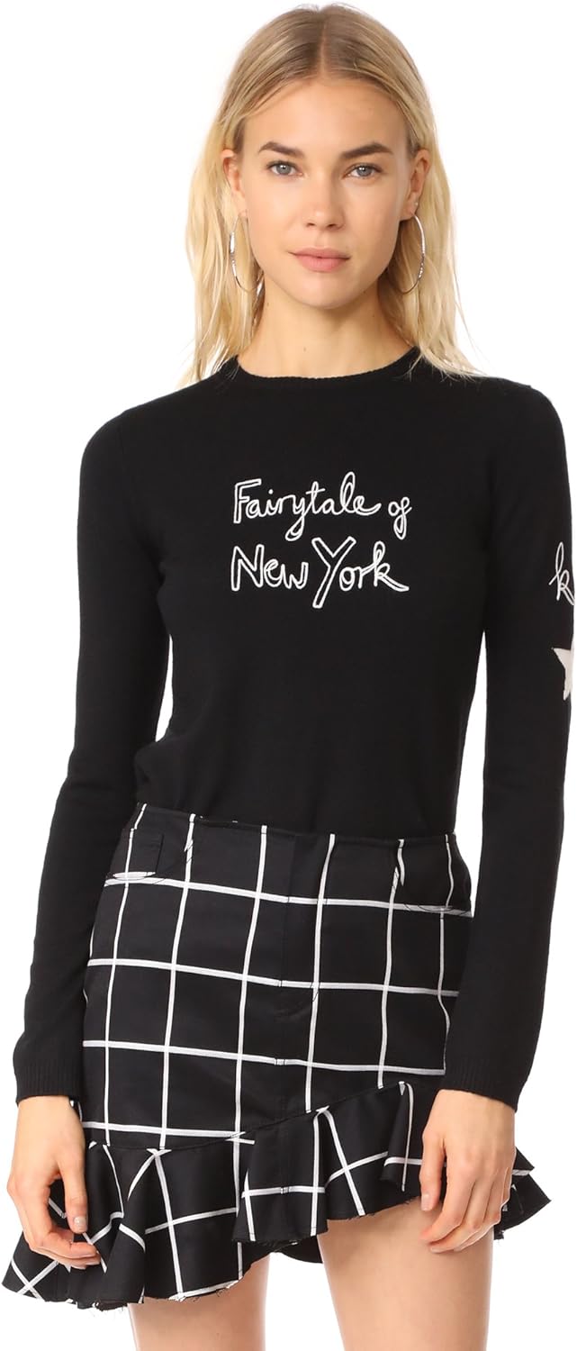 Bella Freud Women's Fairytale of New York Jumper, Black, XSmall Amazon.ca Clothing & Accessories