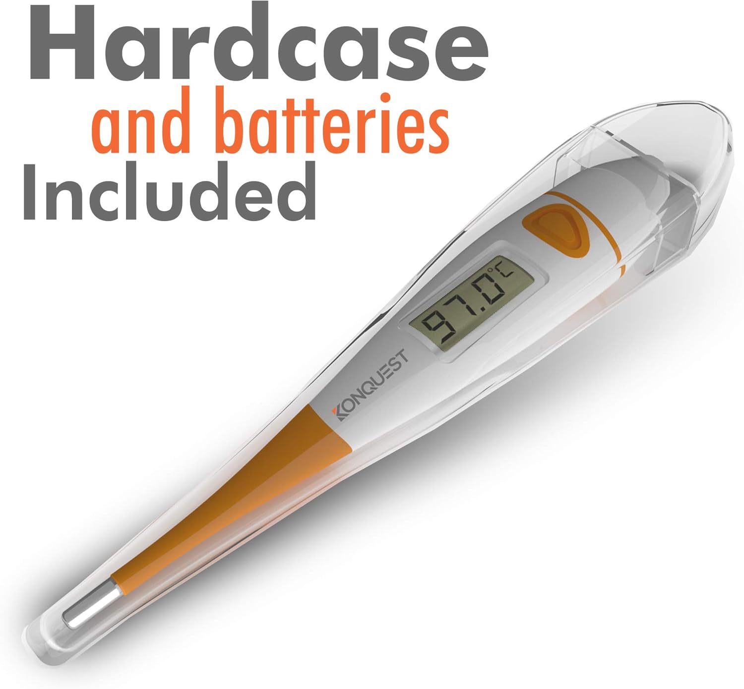 Konquest KDT-1201 Best Digital Medical Thermometer, Highly Accurate and Fast, Easy to Use, 10 Second Reading. Detect Fever Quickly - Oral Armpit and Rectal Thermometer for Babies Children and Adults: Health & Personal Care