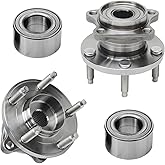 Detroit Axle - AWD 4pc Front Wheel Bearings Wheel Bearing Hubs Assembly for 2007-2010 Ford Edge, 2007-2010 Lincoln MKX 5 Lug Non-ABS Replacement